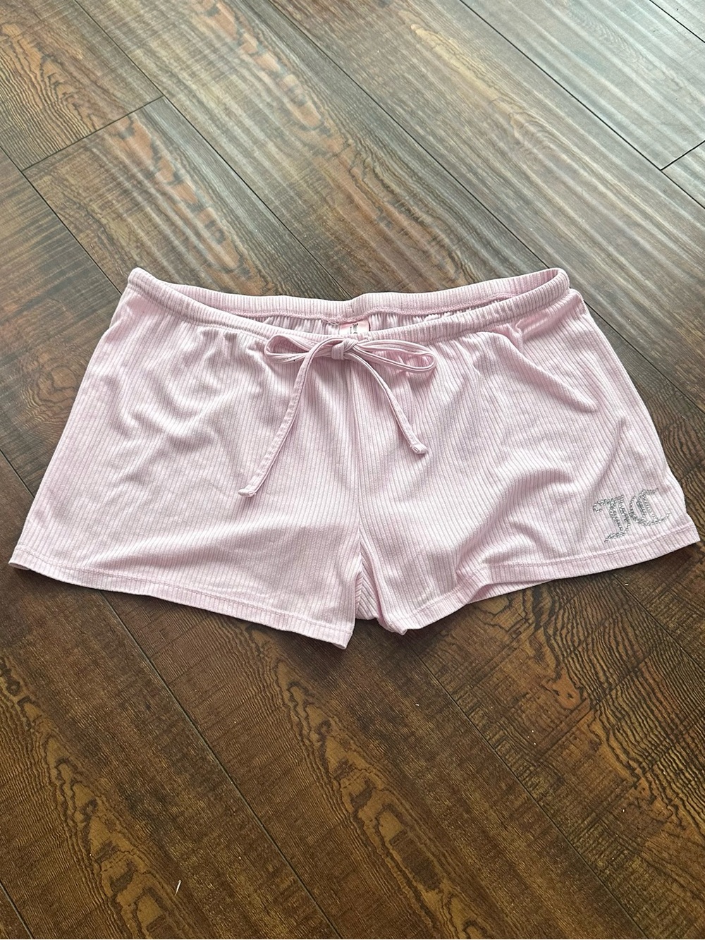 Juicy Couture Light Pink Ribbed Drawstring Lounge Shorts